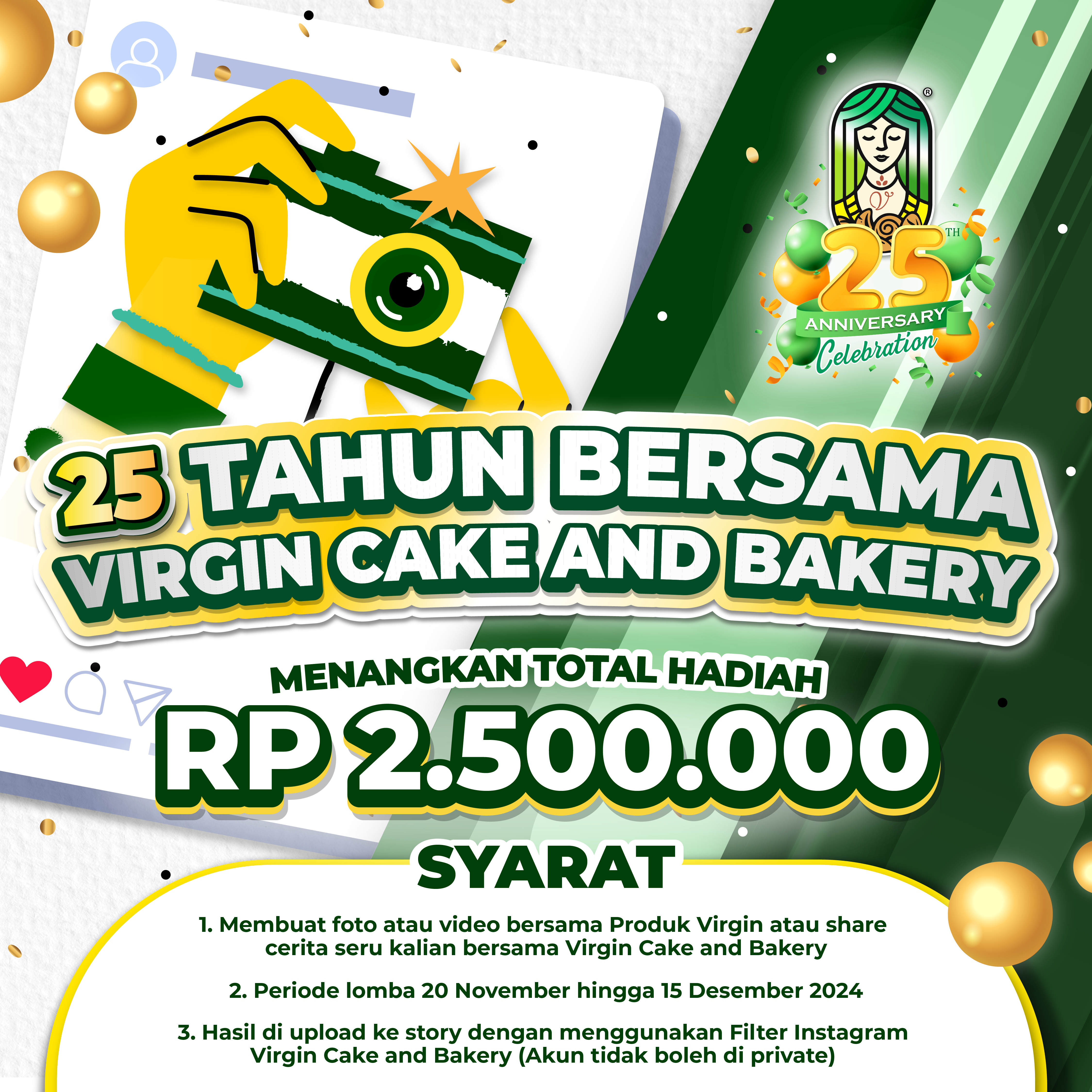 25 Tahun Bersama Virgin Cake & Bakery 🎉